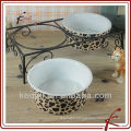 porcelain pet dog bowl TOS048